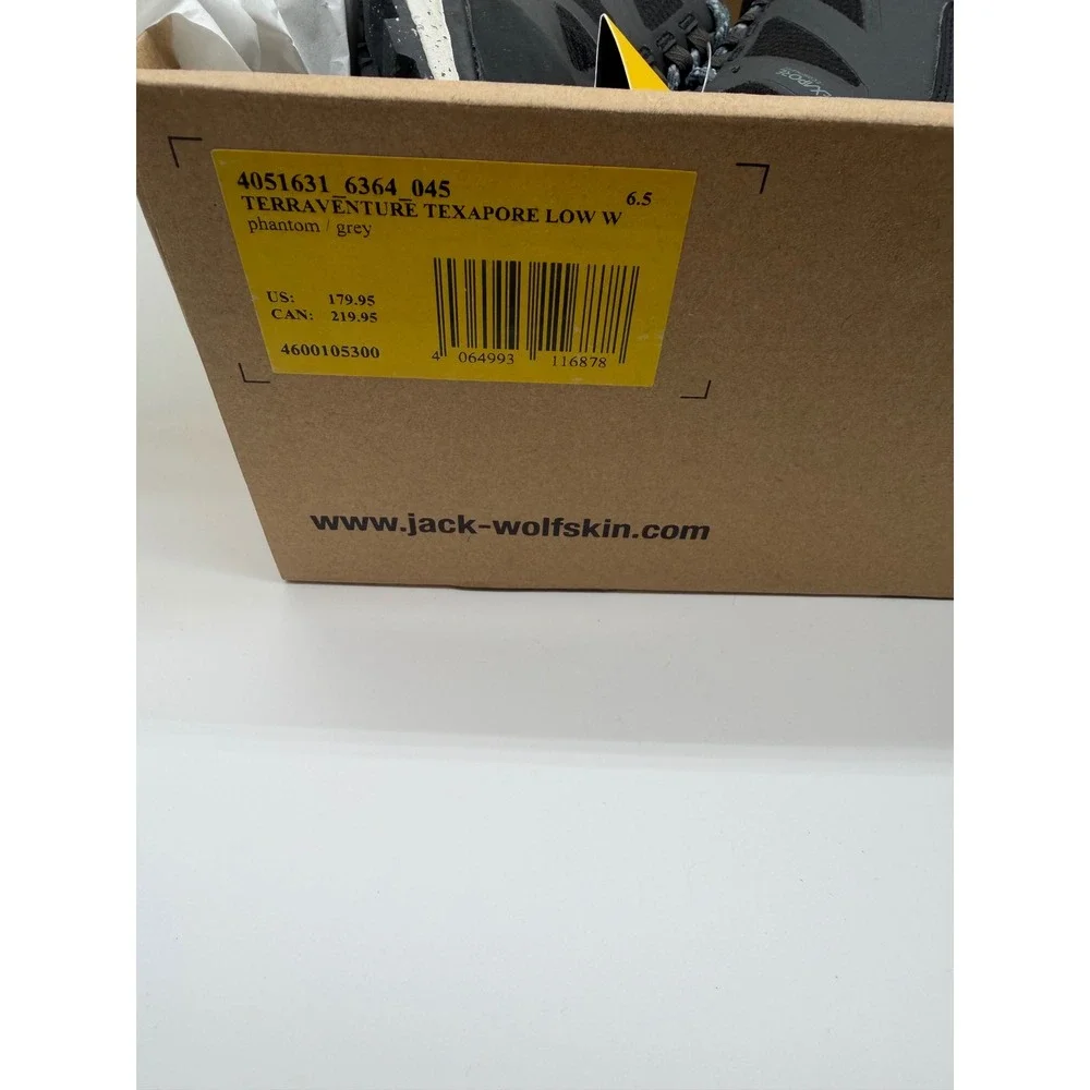 Jack Wolfskin Terraquest Texapore Low‎ Mens Hiking Shoes Black Vibram Waterproof